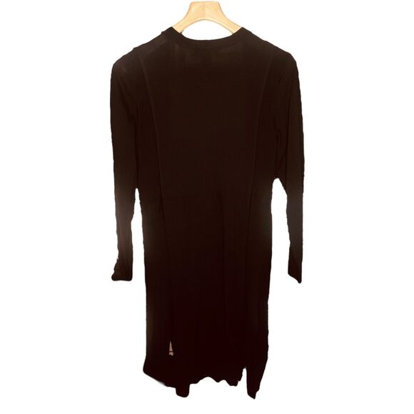 White House Black Market Long Duster Cardigan Black | Size L | EUC - Picture 9 of 11